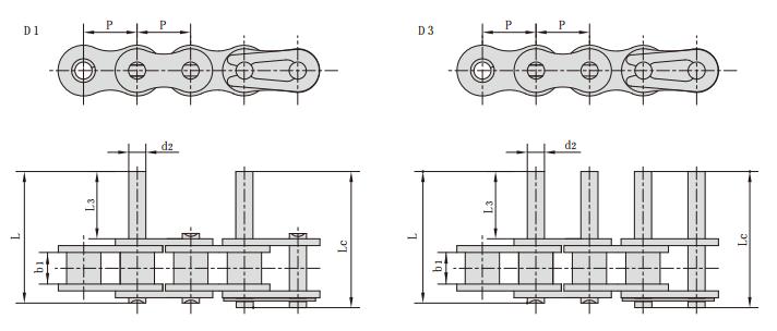 16A_1寸_16A加長(zhǎng)銷(xiāo)軸輸送鏈